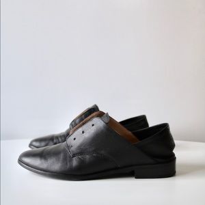 LF Life Black Leather Oxford Loafer Slip On